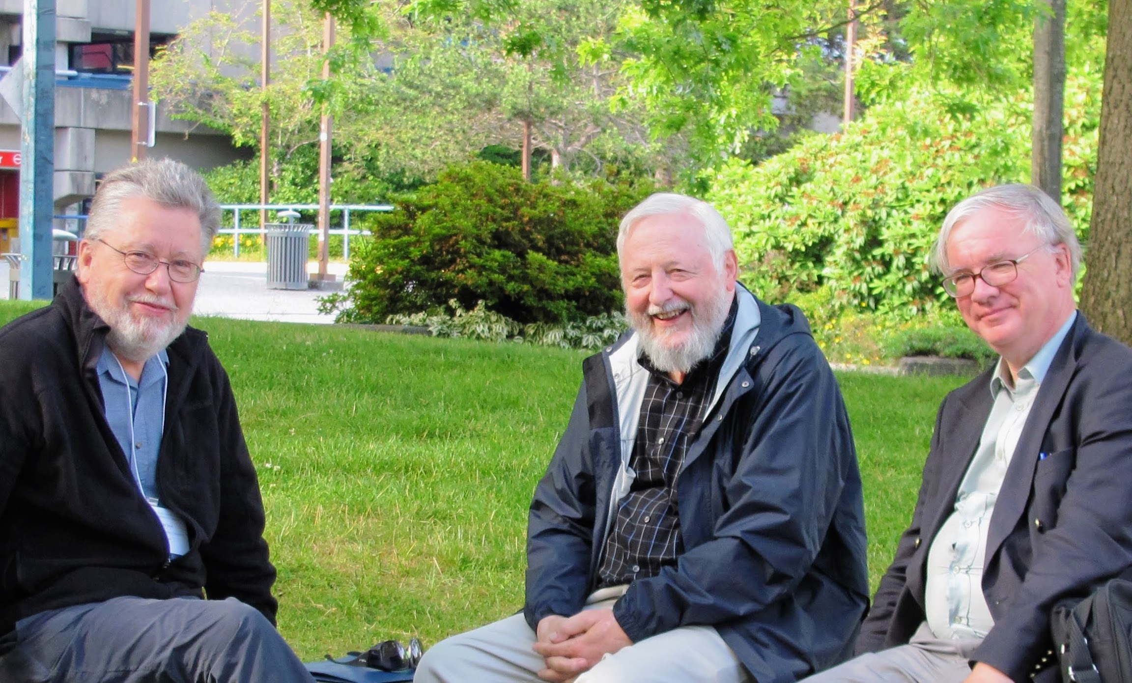 André Joyal, Bill and Peter T. Johnstone. Category Theory 2011. Vancouver. Photo by Matías Menni. 