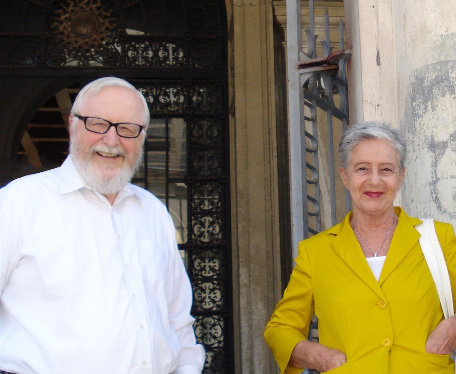 Bill and Marta C. Bunge (1938-2022) in 2013 at the Memorial Conference for Aurelio Carboni, Milan. 