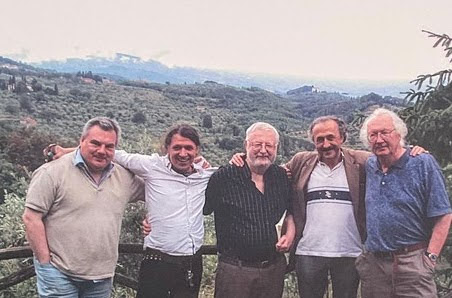 Mike Wright, Andrei Rodin, Bill, Alberto Peruzzi, John Bell near Pistoia, Italy. 